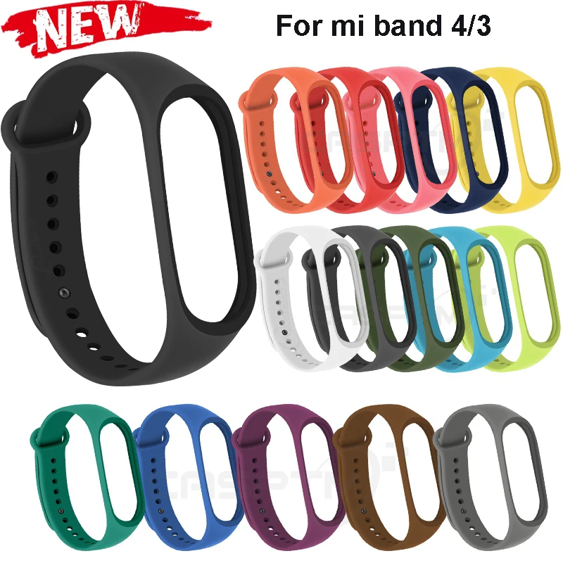 

Bracelet for Xiaomi Mi Band 3 4 Sport Strap Watch Silicone Wrist Strap For Xiaomi mi band 3 4 bracelet for Miband 4 3 Strap