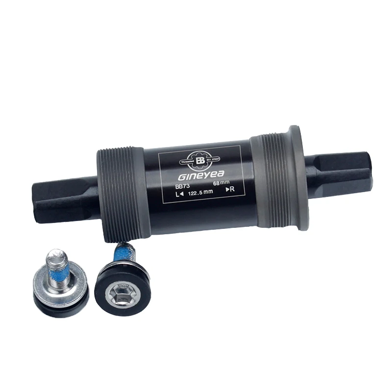 GINEYEA-MTB Bicycle Bottom Bracket, Square, Road Bike BB Sets, BB73, 68*103, 107, 110.5, 113, 116, 118, 120, 122.5, 124, 126