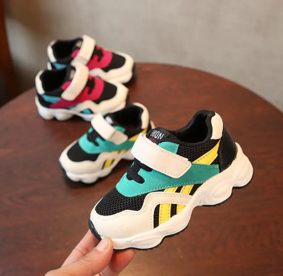 

2019 New Spring Children Sneakers Fashion Baby Girls Sport Sneakers Boys Kids Breathable Running Shoes Cute Soft Child Sneakers