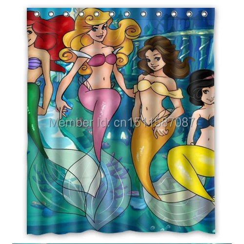 Gorgeous Mermaid Princess Shower Curtain Awesome Workmanship | Дом и сад