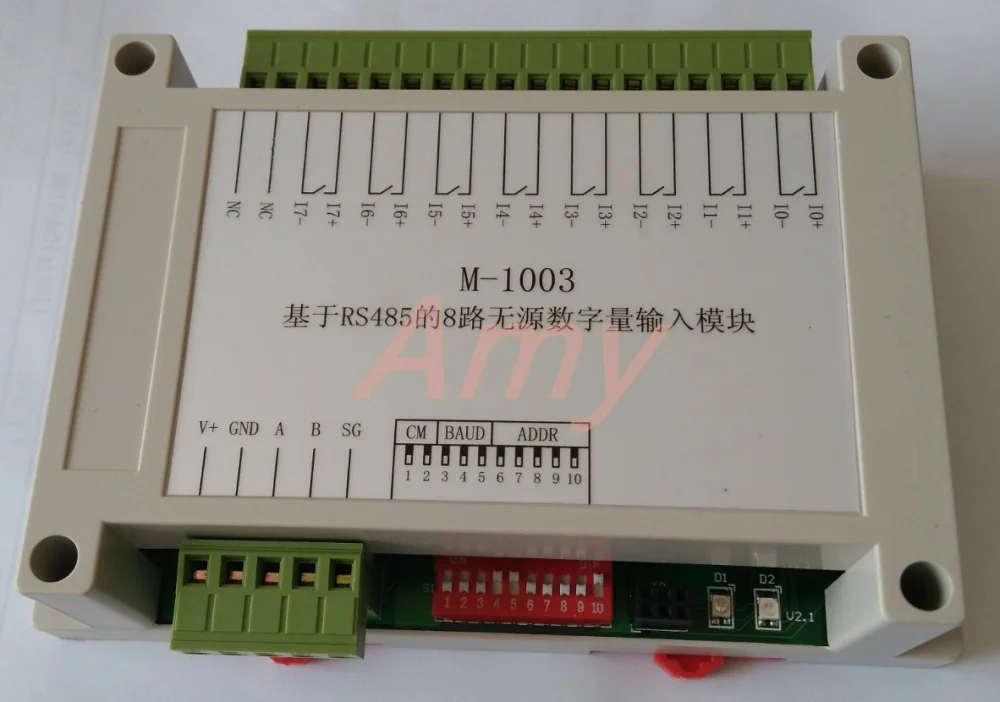 

M-1003: 8 way passive digital input module based on RS485 (dry contact)