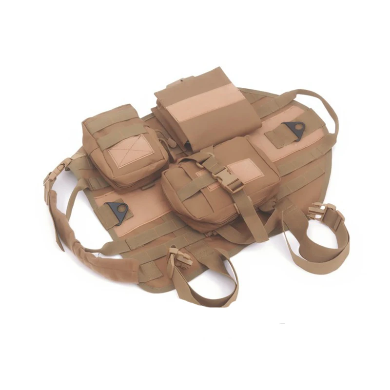 Армейский тактический жилет для собак, военная одежда для собак, тренировочный несущий ремень, тренировочный жилет для собак SWAT, спасательный жилет, XS-XL - Цвет: Sand