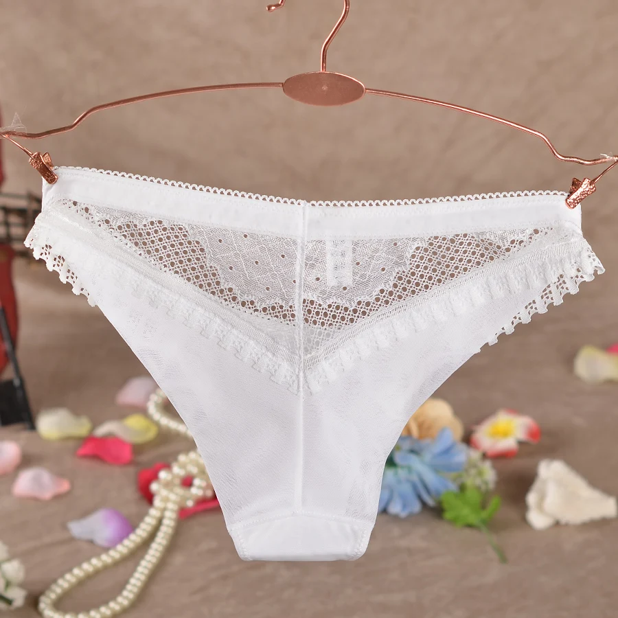 Victoria's Masquerade Women's Sexy Sheer Panties - Hollow Out Briefs in Mesh Lingerie - Solid Color Underwear image 5