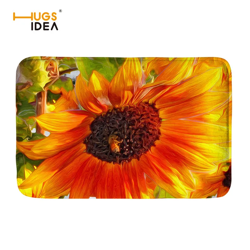 HUGSIDEA 3D ковер с рисунком подсолнуха креативные домашние декоративные ковры Нескользящие ковры для гостиной моющиеся коврики Tapis