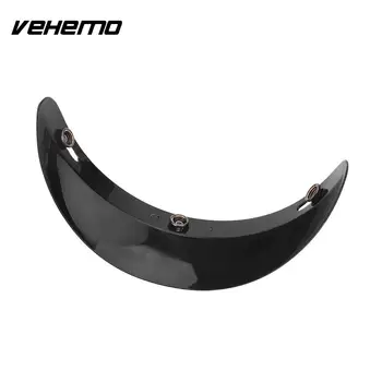 

3-Snap Motorcycle Cycling Helmet Peak Top Open Face Sun Shade Visor Shield Black