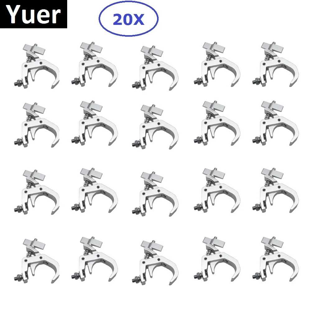 

20Pcs Aluminium Material Dj Light Hooks Stage Light Clamp Moving Head Light Hooks 150KG Bearing Weight 40-60mm Clamp Holder
