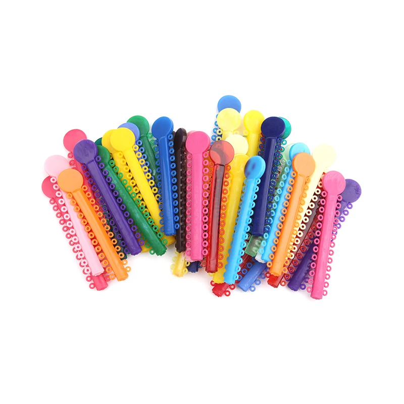 40 Sticks Dental Ligature Ties Orthodontics Elastic Rubber Bands Teeth