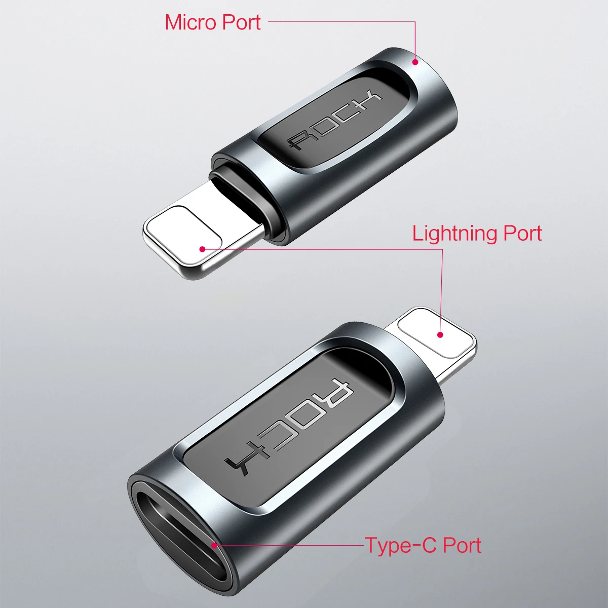 Rock OTG USB C адаптер для iPhone 8 с разъемом Lightning и разъемом Micro usb type C для Macbook samsung S9 Xiaomi OTG кабель