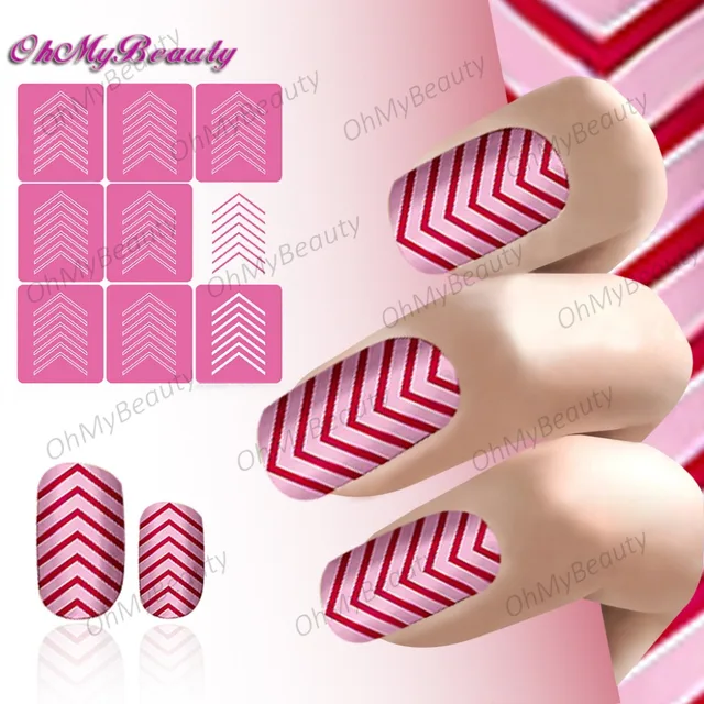 Single Chevron Nail Vinyl Stickers Designs Diy Art Stencil Single Chevron Nail Vinyl Stickers Designs Diy Art Stencil