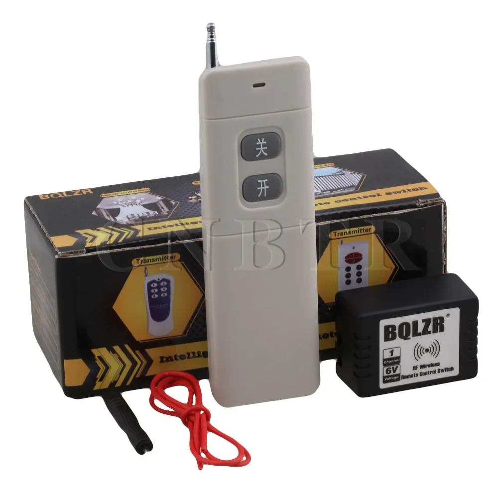 

BQLZR 433MHz 1CH 6V 300m ON/OFF Remote Control Switch Inter-lock for Door