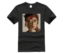 Повседневные мужские футболки Шон Мендес рубашка плюс Размеры Camisetas Mujer Poleras De Mujer черная футболка и шорты с изображением Человека