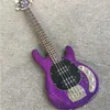 New custom music- man 4 string electric bass, purple, factory wholesale and retail. Can modify the custom, real  photos ► Photo 1/6