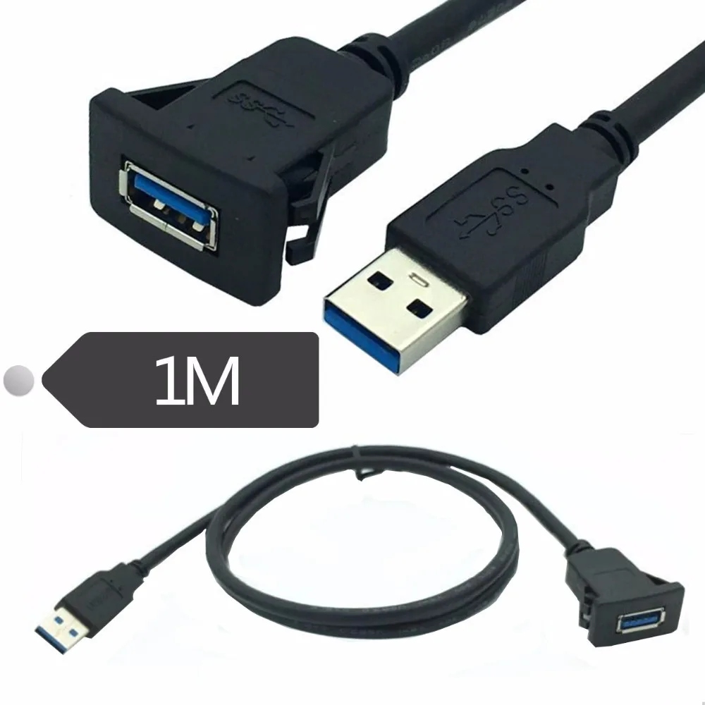 Квадратный с отдельным портом, USB 3,0 панель флеш-монтажный Удлинительный кабель для автомобиля грузовика лодки караван