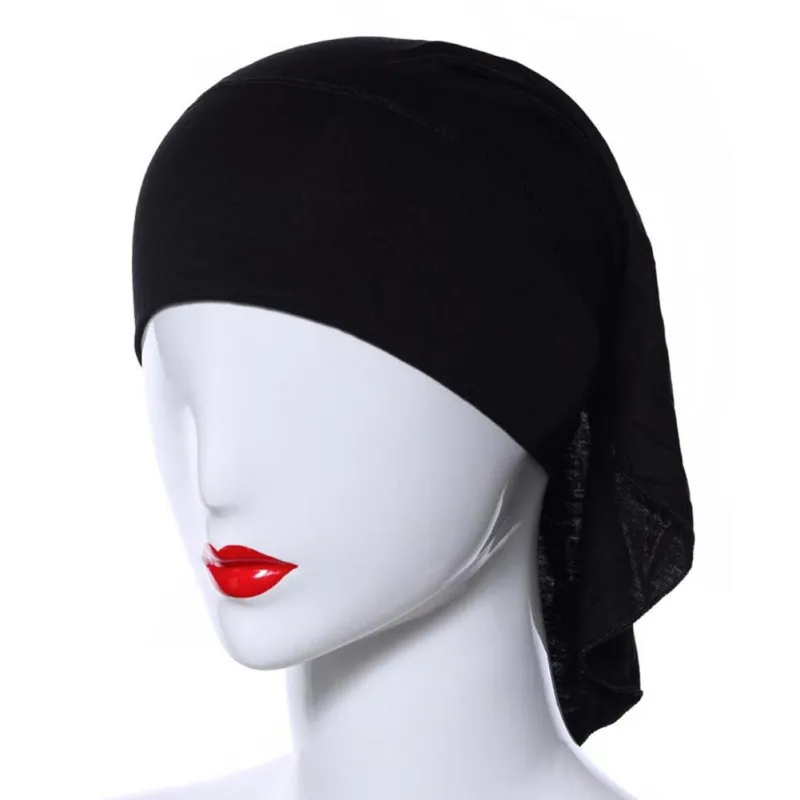 

2018 Women Under Scarf Hat Cap Bone Bonnet Ninja Hijab Islamic Neck Cover Muslim Under Scarf Hijab Cap