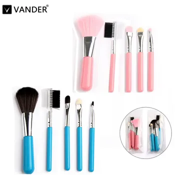 

Vander 5Pcs Makeup Brushes Sets Gift Cosmetics Tools Eyeshadow Foundation Cosmetic Makeup Brush Blusher Brushes Kits Pink Blue