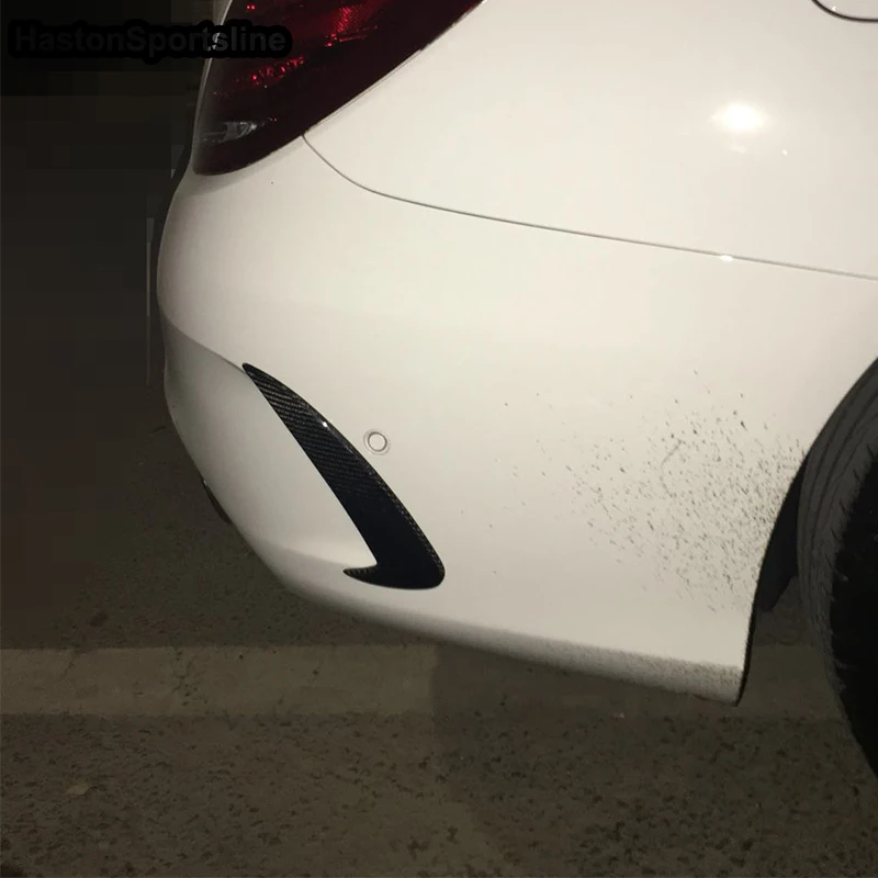 

W205 C63 AMG Carbon Fiber Car Rear Bumper Cover Trim Sticker for Mercedes-Benz W205 2015-2017 Not Standard Bumper
