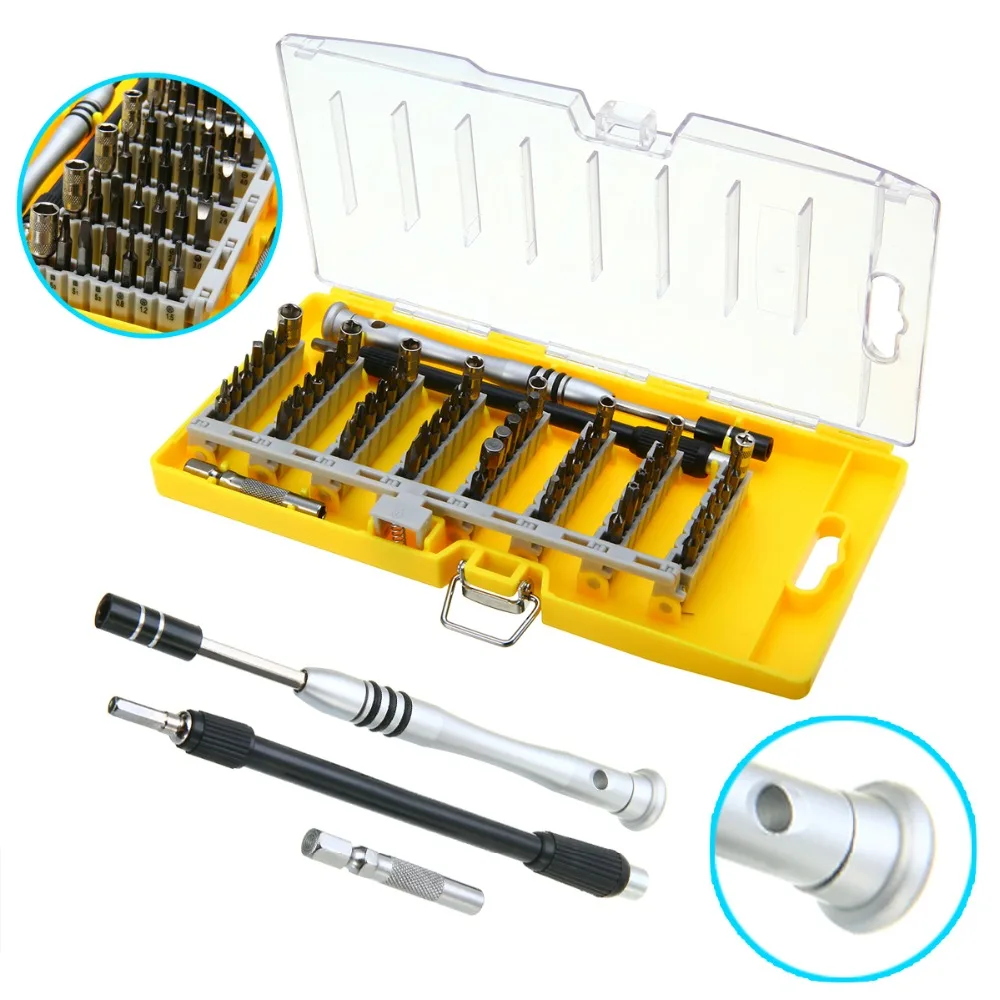 

60 in 1 Precision Screwdriver Tool Kit Magnetic Screwdriver Set for Cell Phone Tablet Compact Repair Maintenance With Case