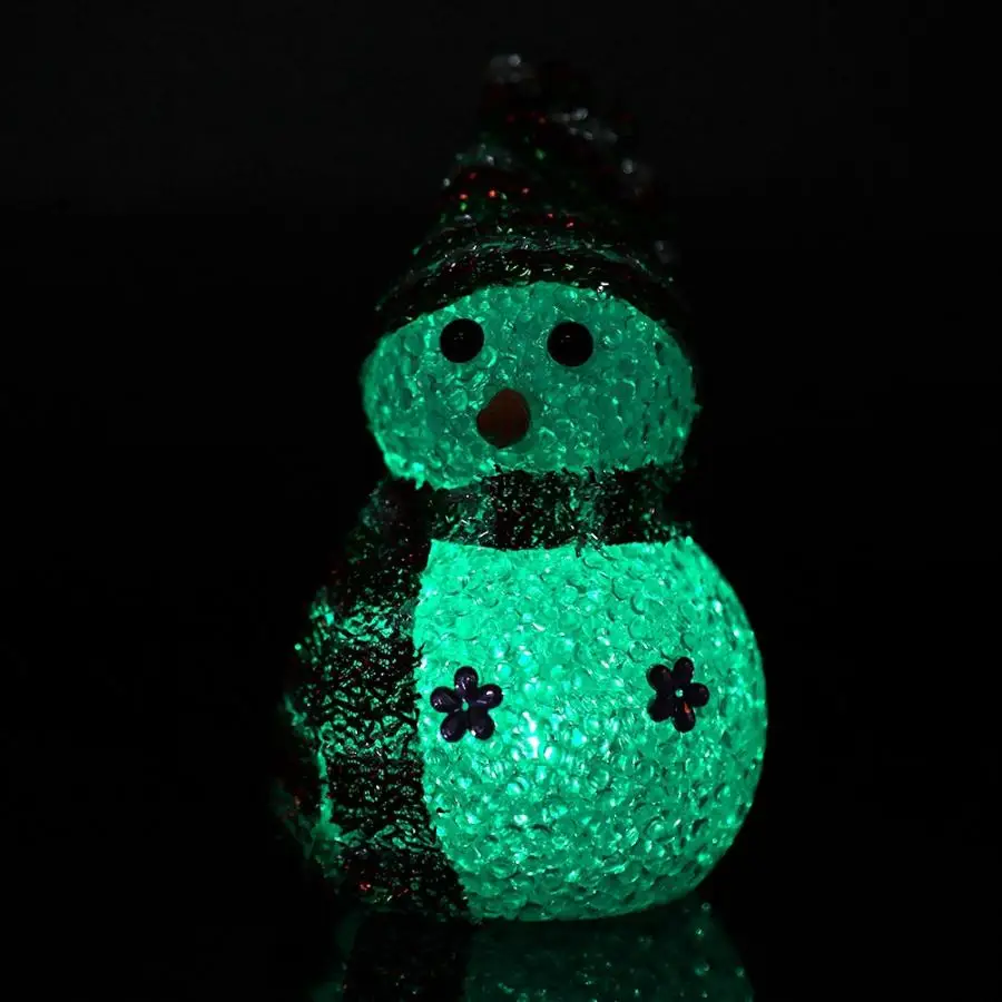 Милый снеговик Рождественская фигурка снеговика светильник Светодиодная Вспышка освещение для вечерние украшения орнамент Дети Рождественский подарок