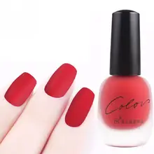 Нетоксичный матовый лак для ногтей долговечный элегантный Быстросохнущий черный винный красный женский дизайн ногтей украшение