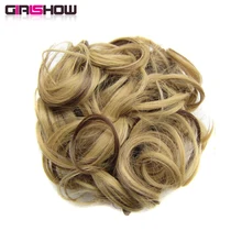 Girlshow волнистая синтетическая прическа гулька волосы для наращивания Q6 эластичные волосы 34 Цвета 60 г/шт
