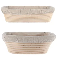 

New Arrival 3 Sizes Oval Dough Banneton Brotform Dougn Rattan Bread Proofing Proving Baskets New