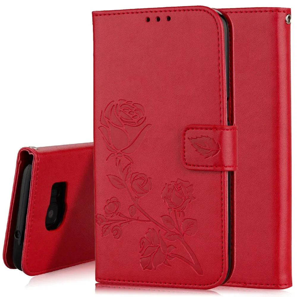 3D Printed Rose PU Leather+Soft Silicon Wallet Flip Phone Case For SAMSUNG Galaxy S7 Edge Card Slots Stand Cover Fundas Capa | Мобильные