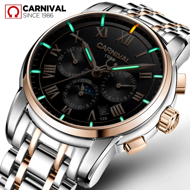 

Green Tritium luminous Luxury Business Switzerland Men's Watches Top Brand Automatic mechanical Watch Waterproof Sapphire Clock