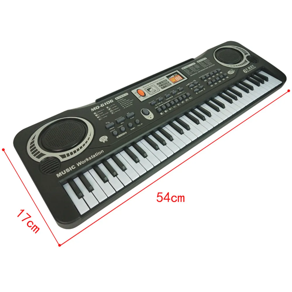 Детская музыкальная игрушка 61 клавиша, цифровое музыкальное пианино, электронная клавиатура, клавишная доска, качественный пластиковый музыкальный инструмент для образования