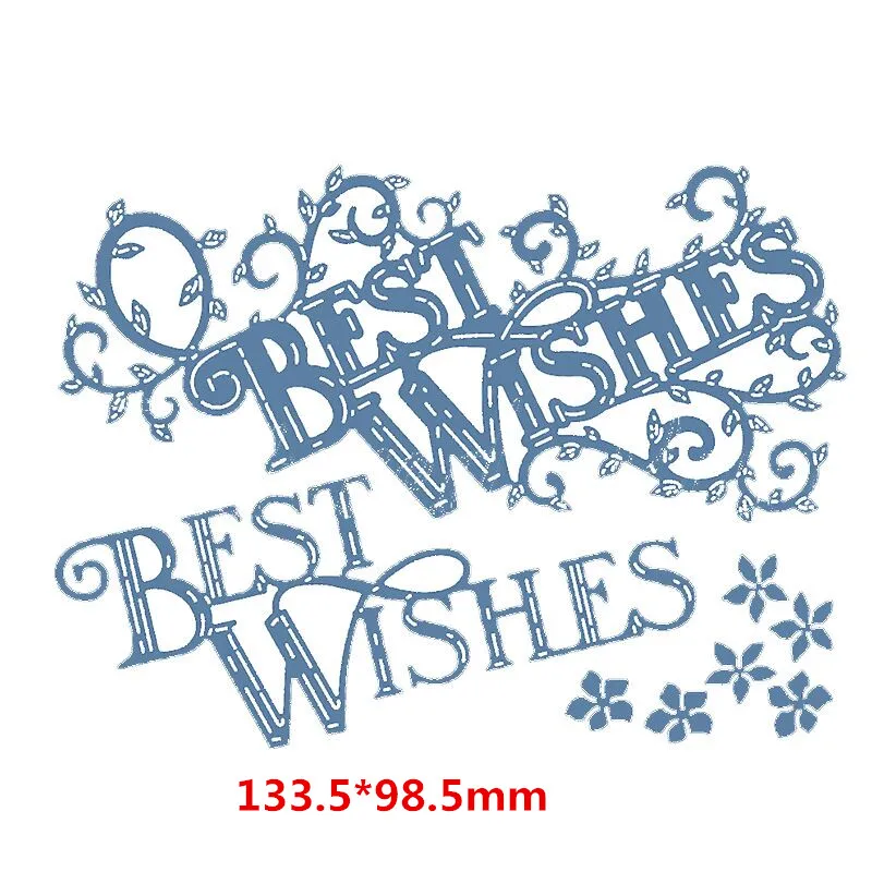 Best Wishes Metal Cutting Dies Stencils For DIY Scrapbooking Photo Album Decorative Embossing Paper Cards Craft Die Cut 2019 | Дом и сад
