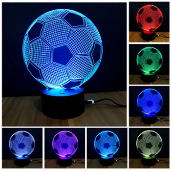 

Souvenir Gift Colorful Touch Switch Table Desk Light 3D Acrylic LED Night Light Lamp Acrylic Atmosphere Light for Football Fan