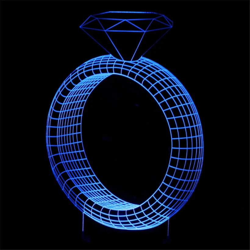 Diamond ring 3D night light (2)