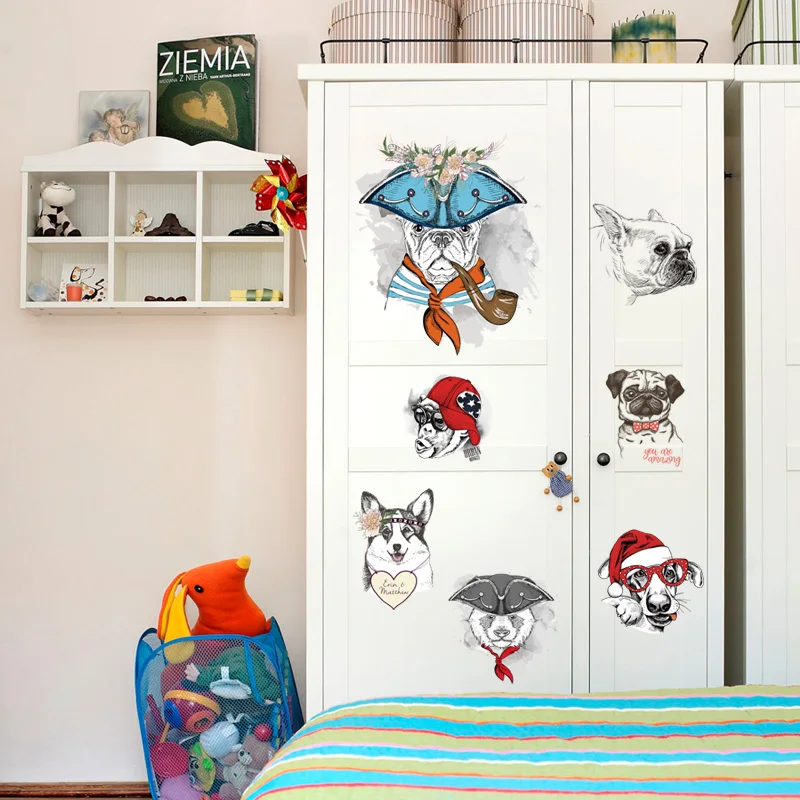 

Cute Dog Funny Creative Living Room Bedroom Waterproof Removable Vinyl DIY Wall Stickers Decor Art Decals Mural Wall Poster dc12