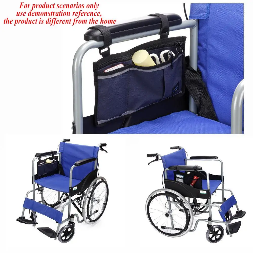 

Electric Wheelchair Side Bag Storage Folding Walker Bag Rollator Bag Armrest Pouch Pouch Holder Carry For Mobility Devices