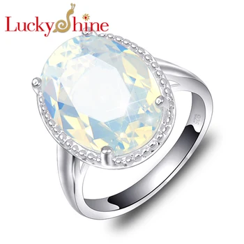 

3 Pcs Lot Unique gentle Oval Real Moonstone Ring For Women's Silver 925 Lady holiday Gift Jewelry Retro