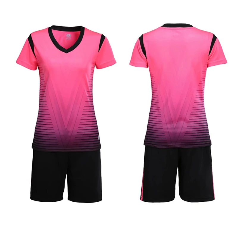 DIY футбольные майки, Женская свободная игровая футболка, набор, тонкая девушка, футбольные тренировочные майки, костюм, женская спортивная футбольная форма - Цвет: 1604 pink