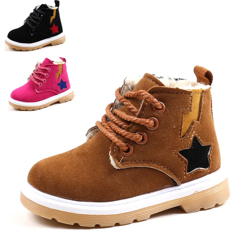 

2018 Child Snow Boots Shoes For Girls Boys Boots Fashion Soft Bottom Baby Girls Boot Autumn Winter Child Boots Shoes Size 21-30