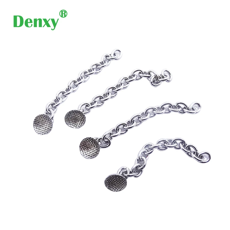 

Denxy 8pc Orthodontic Lingual Button with Chain Dental Lingual Traction Chain Dental Supplies Dentist Use Orthodontic Bracket
