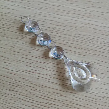 

Shiny and Transparent Clear 14mm octagnal beads with 38mm pendants for crystal lamp decor