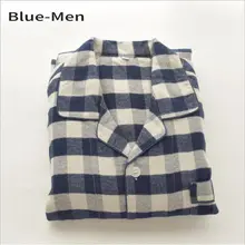 Осенние мужские пижамы больших размеров, Повседневная клетчатая Пижама, комплекты Мужской хлопковый пижамный комплект, мужская рубашка с отложным воротником и штаны