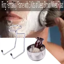 Набор для ухода за бородой с кольцом, мыльница, висячая щетка для ухода за лицом, мужские инструменты для бритья, 3 комплекта