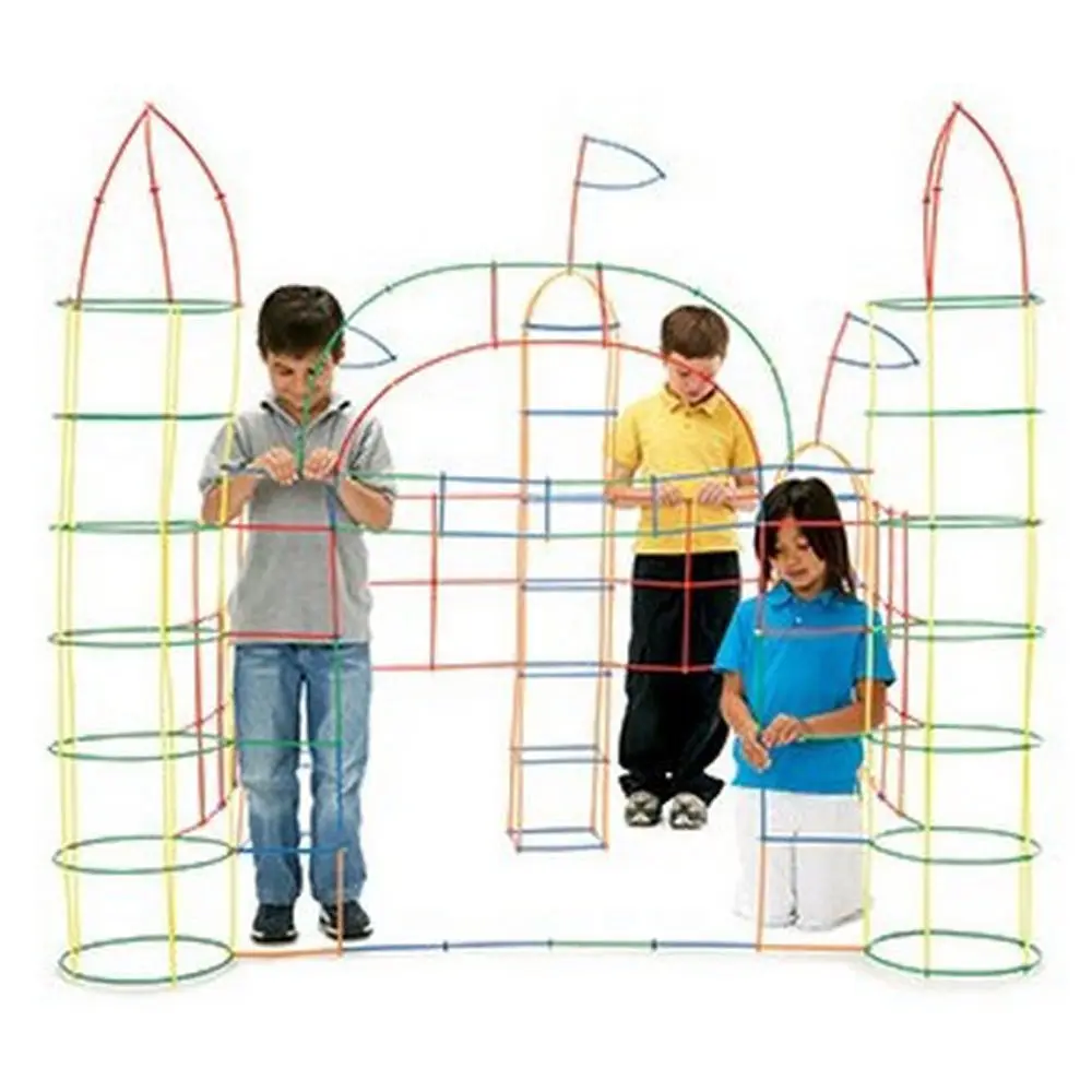 100Pcs Plastic Boys Girls 4D Straw Building Blocks Joint Funny Development Toys | Игрушки и хобби