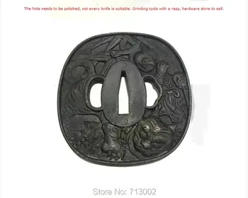 

Hand Forged TSUBA For Japanese Katana Iron Tsuba Fitting For SWORD Beast Monster