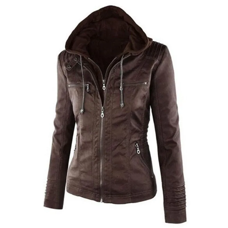 Best 2019 Winter Faux Leather Jacket Women Casual Basic Coats Plus Size 7XL Ladies Basic Jackets Waterproof Windproof Coats Female