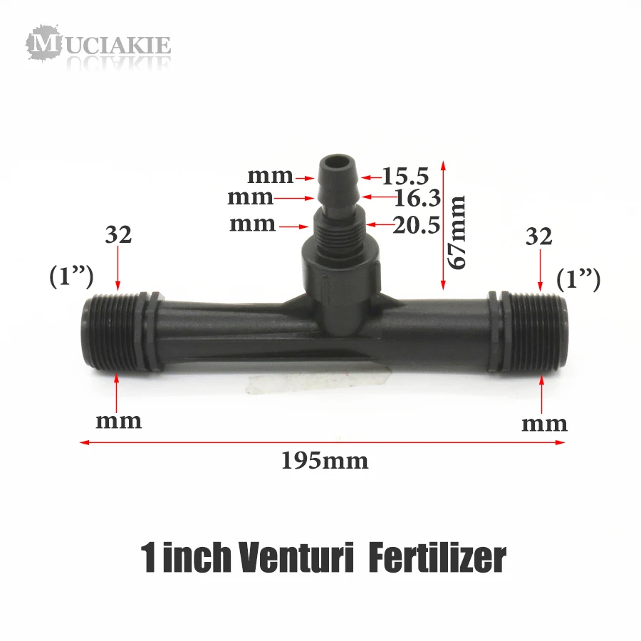 MUCIAKIE 1/2 ''3/4'' 1 ''удобрение Вентури оросительное устройство инжекторный смеситель сельскохозяйственный садовый Комплект труб для воды соединитель для сада