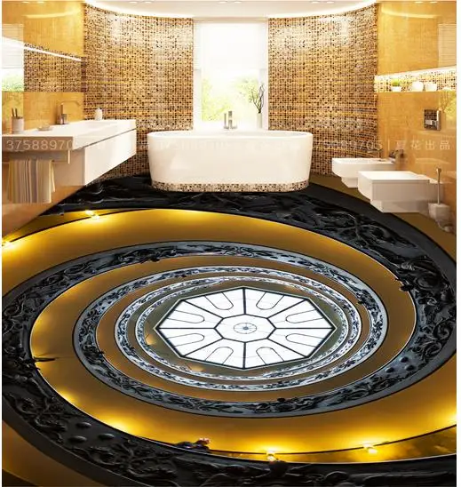 

3d photo wallpaper custom 3d flooring painting wallpaper murals golden spiral staircase to draw 3 d floor tile 3d room wallpaper