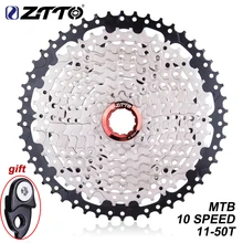 ZTTO 10 Speed 11-50T Cassette Mountain Bike 10s 20s 30s Freewheel Cycling K7 sprocket For Parts XT SLX XO X0 X9 X7 Bicycle Parts