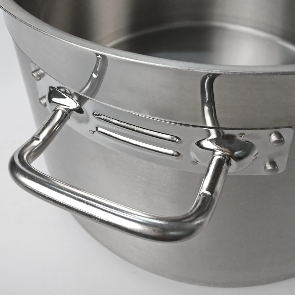 Stainless Steel Deep Stock Pot Soup Saucepan Casserole Catering Pan with Lid