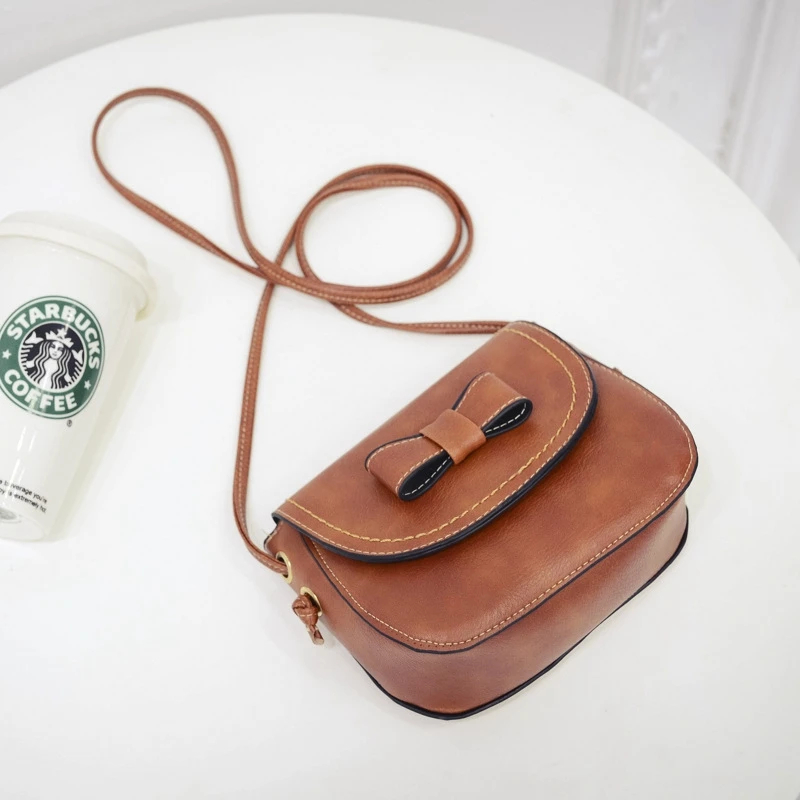

Hanup 2016 summer bow small square package quality PU leather women bag wild fashion female bag Shoulder Messenger Phone bag