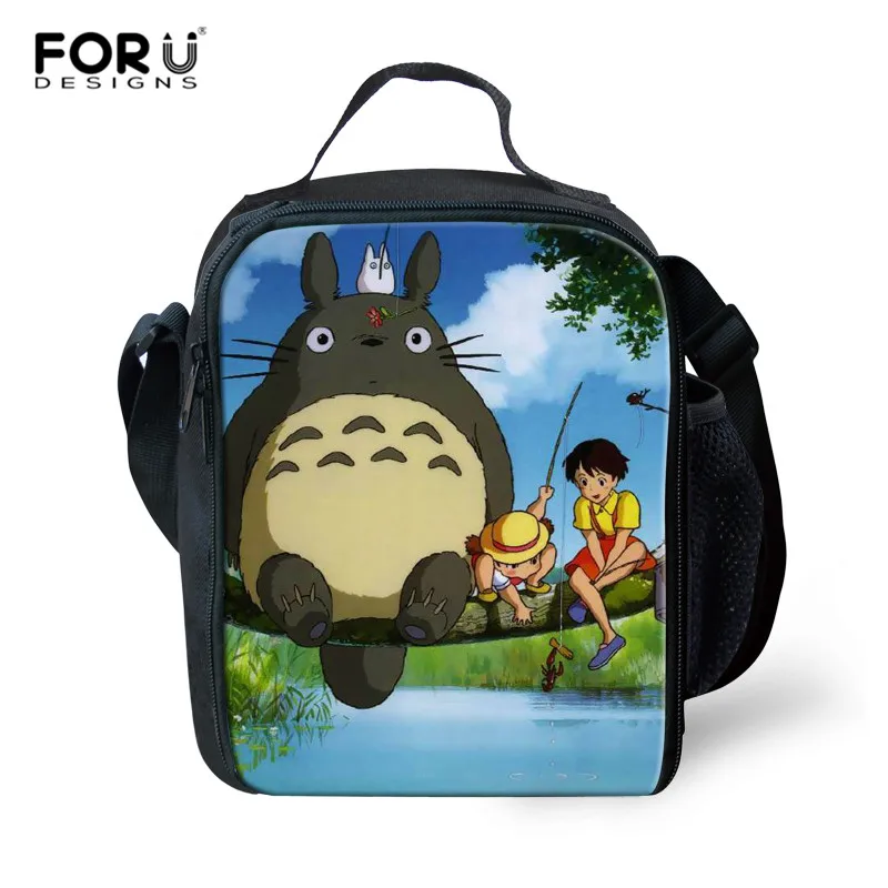 FORUDESIGNS Totoro Shoulder Lunch Bag for Women kids Men Cooler Lunch