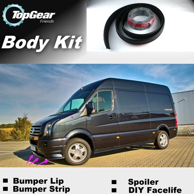 

Bumper Lip Deflector Lips For Volkswagen VW Crafter Volt LT3 Front Spoiler Skirt For Friends to Tuning / Body Kit / Strip
